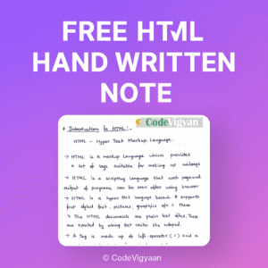 Free HTML Hand Written Note Book