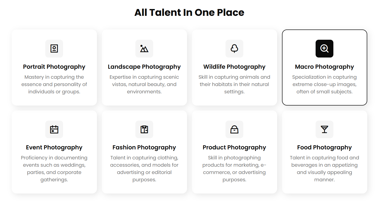 Photographer Portfolio template html