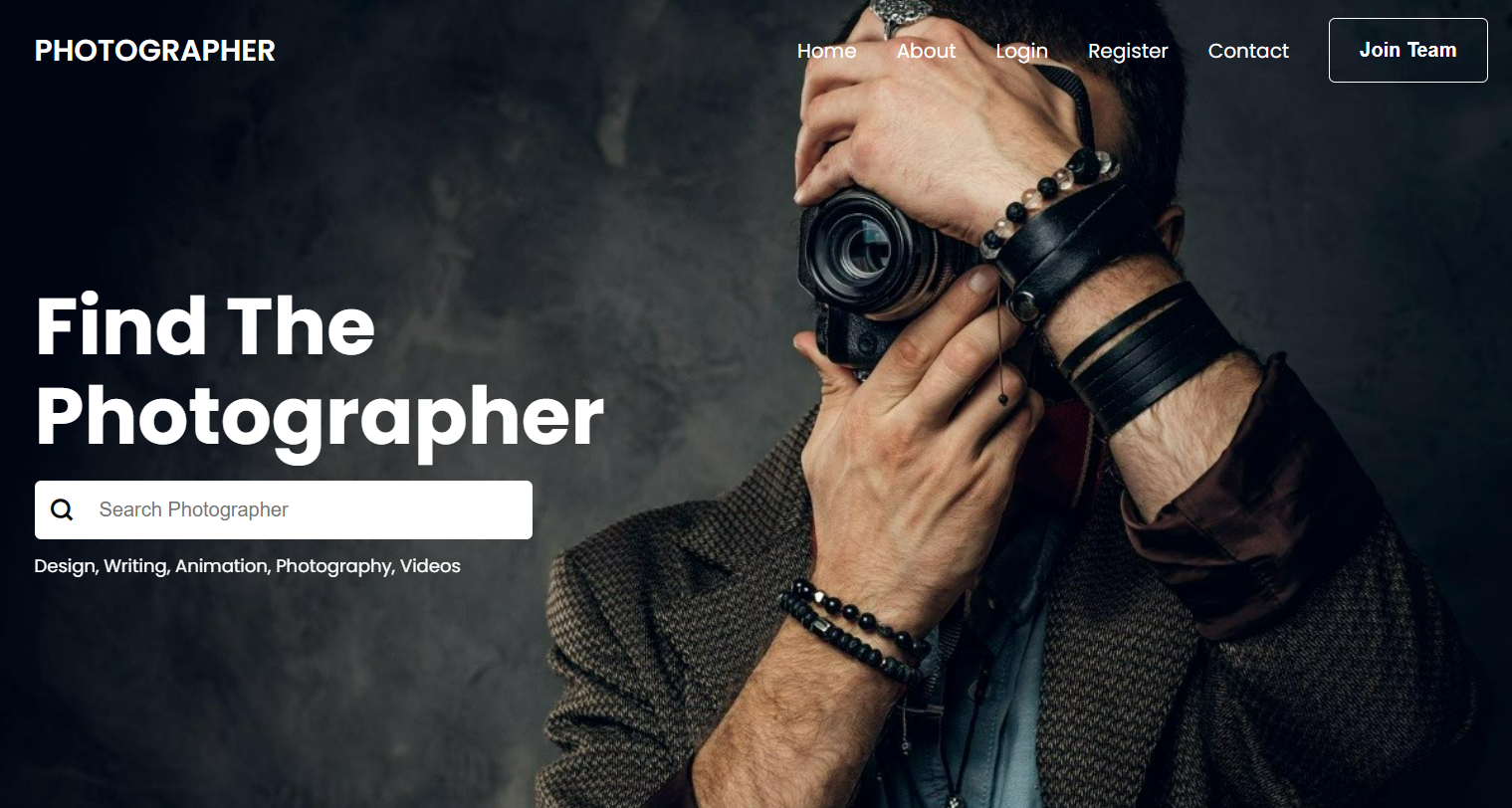 Photographer Portfolio template html