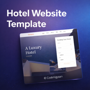 hotel website template homepage design