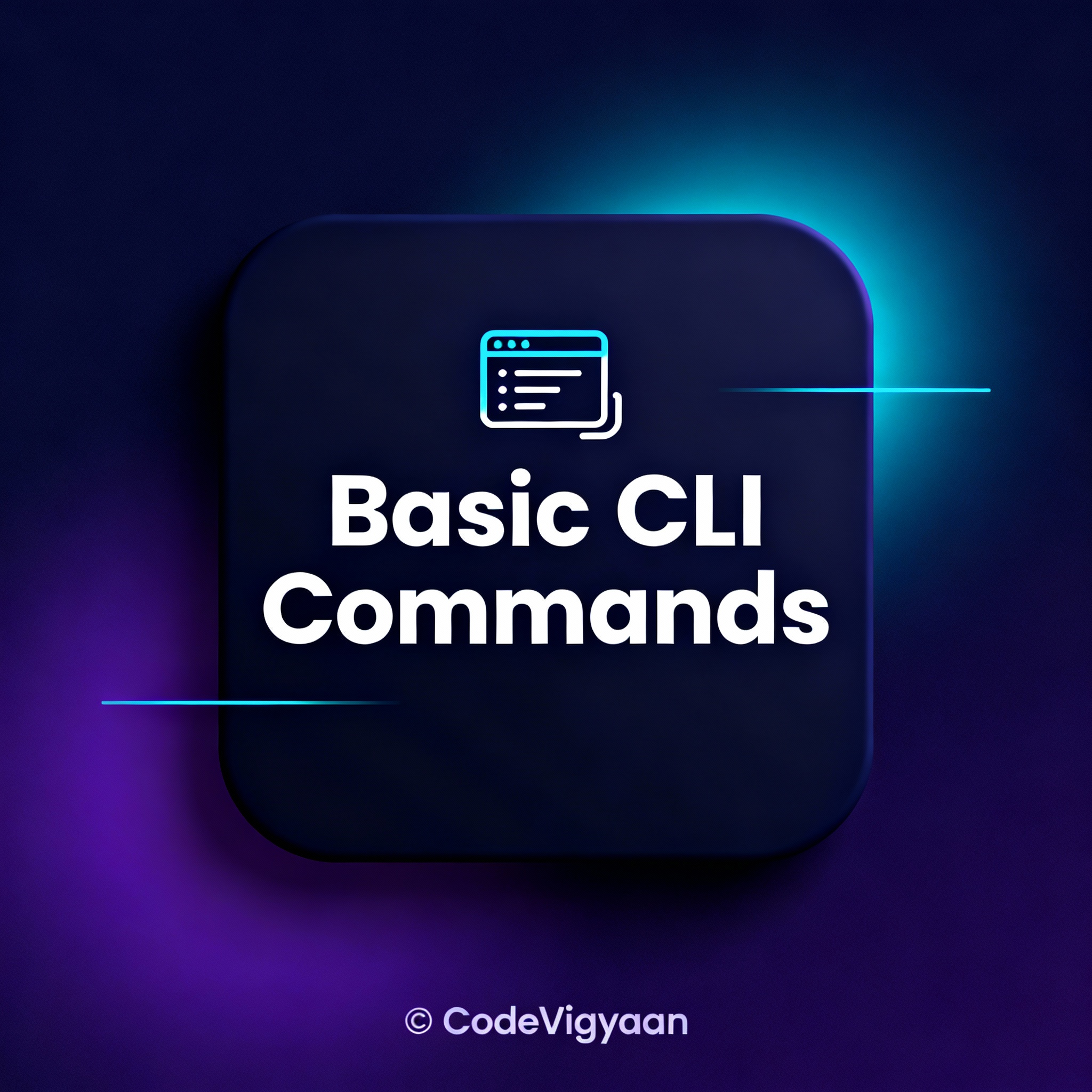 Basic CLI Commands project thumbnail design