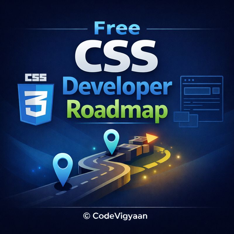 Free CSS Developer Roadmap 2025 CSS roadmap for beginners Learn CSS step by step roadmap Responsive CSS learning path