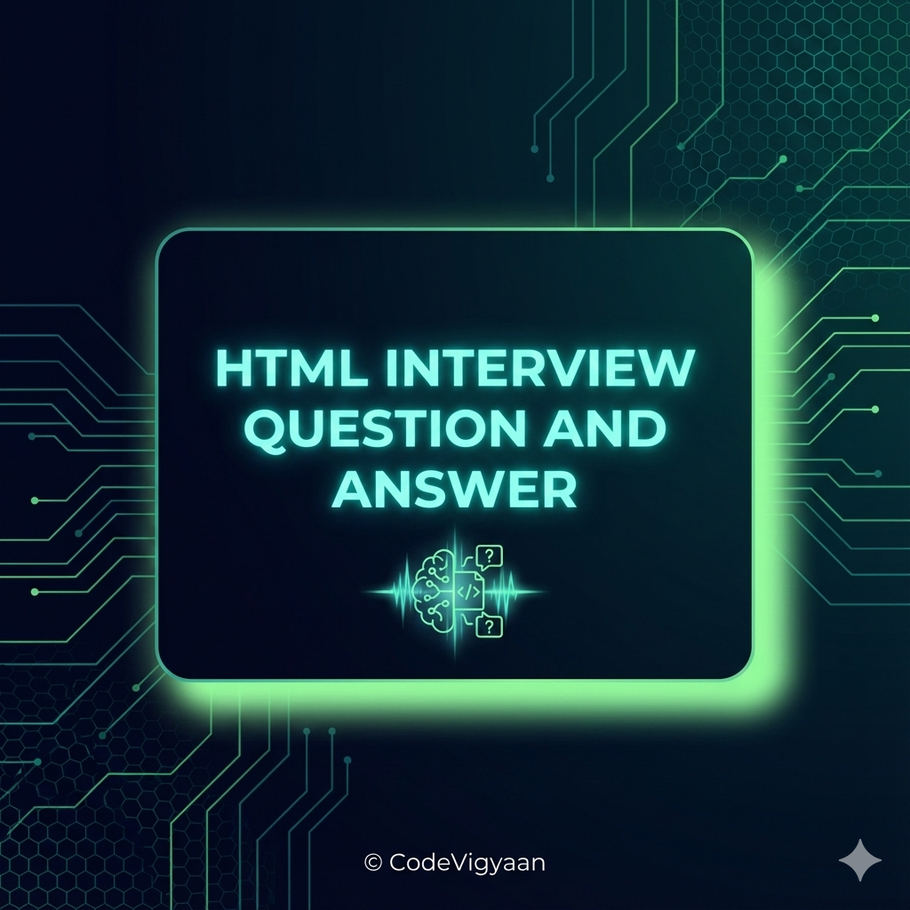 HTML Interview Questions and Answers PDF cover image