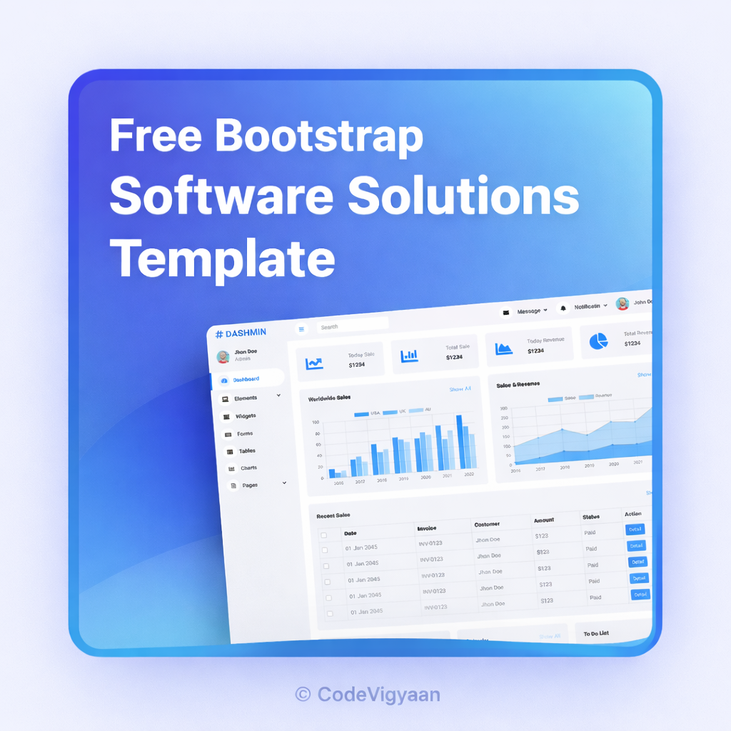 Free Bootstrap Software Solutions Template